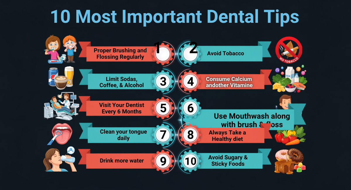 10 most important dental tips for healthy teeth